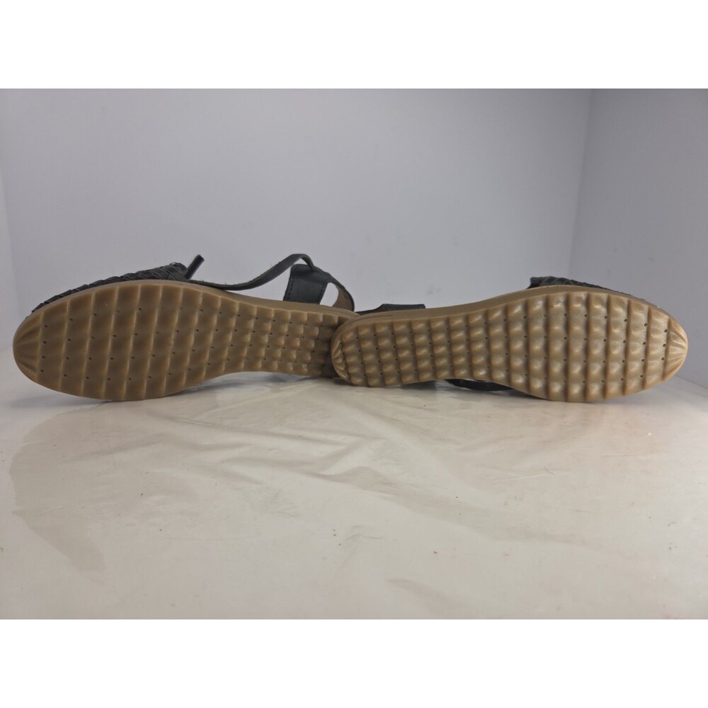 Mexican Handmade en La Piel Black Tooled Leather Sandals w/leg Straps US 7 NWOB - Picture 8 of 11